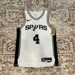 Nike Spurs White and Black DeAaron Fox Jersey #4